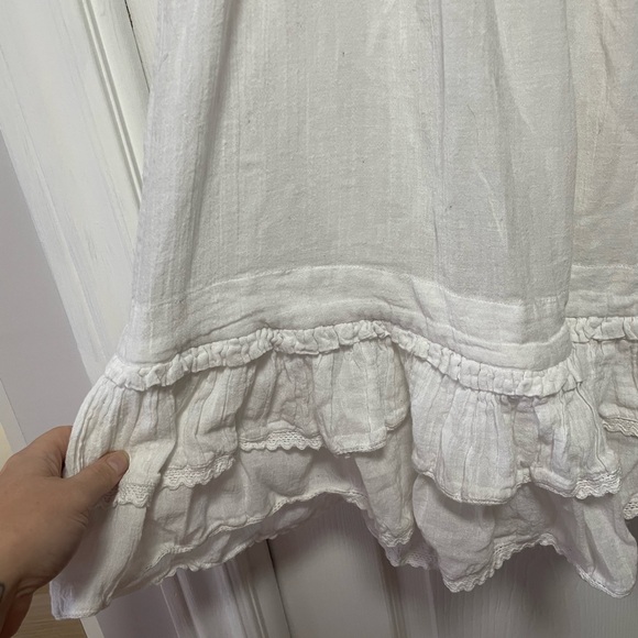 Stunning White Prairie-Style Mini Dress - Picture 3 of 5